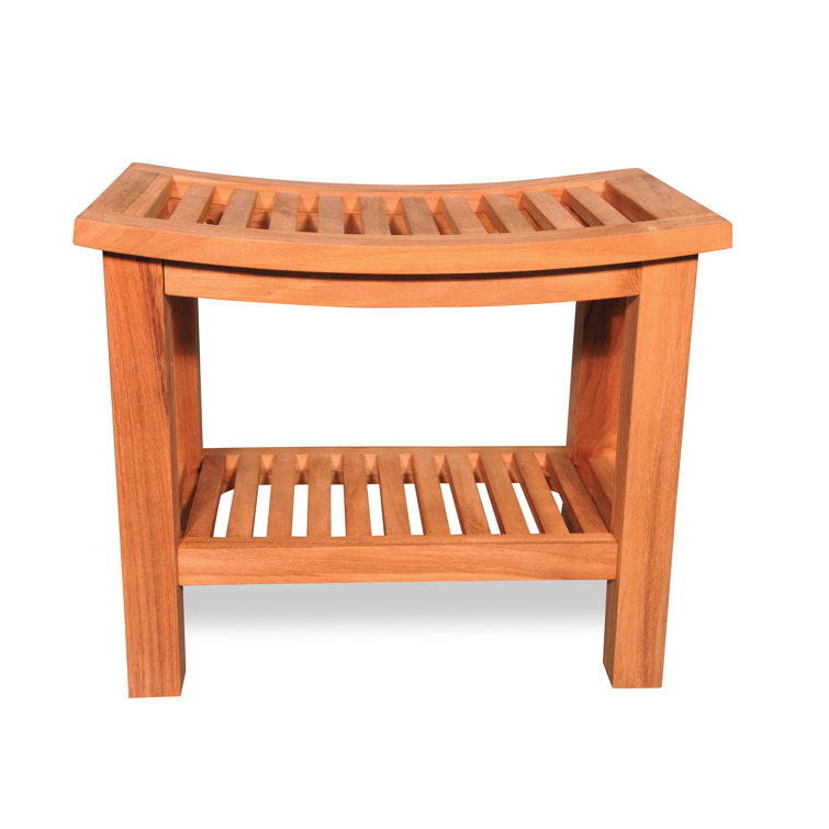 Rosecliff Heights Winthrop 20'' W Teak Shower Bench & Reviews Wayfair